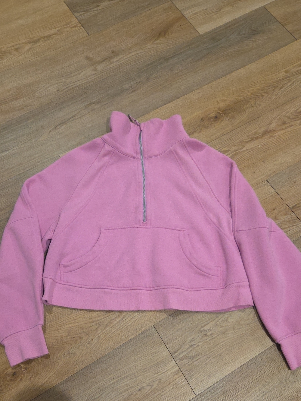 lululemon athletica Pink Half-Zip Cropped Pullover